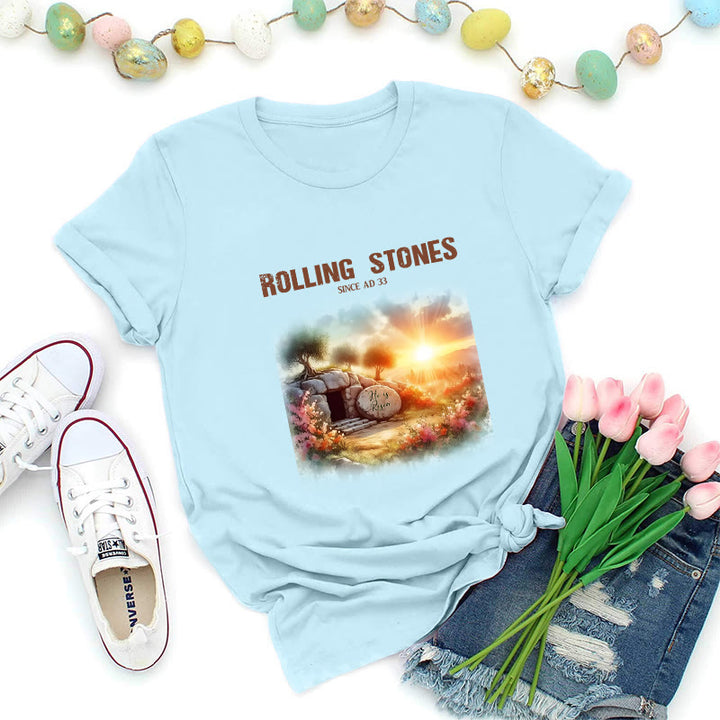 Christianartworkshop Maglietta dei Rolling Stones ispirata alla fede - Blu - 2XL - image 0