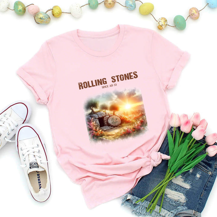 Christianartworkshop Maglietta dei Rolling Stones ispirata alla fede - Rosa - 2XL - image 2
