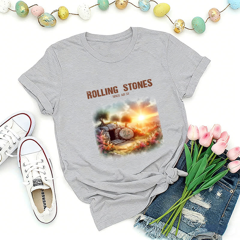 Christianartworkshop Maglietta dei Rolling Stones ispirata alla fede - Grigio - 2XL - image 3