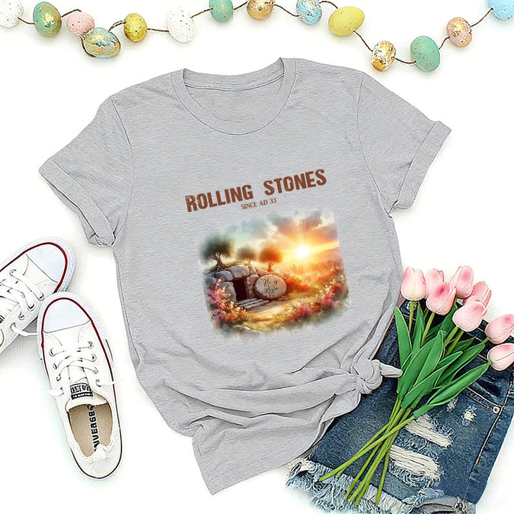 Christianartworkshop Maglietta dei Rolling Stones ispirata alla fede - Grigio - 2XL - image 3
