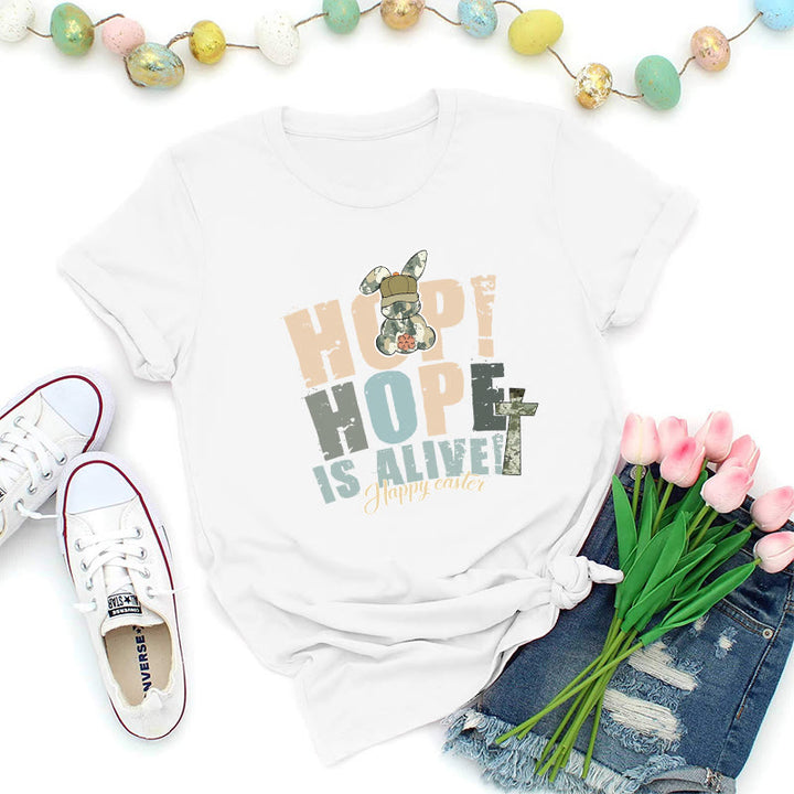 Christianartworkshop Maglietta Premium di Pasqua Hope Is Alive - Bianco - 2XL - image 1