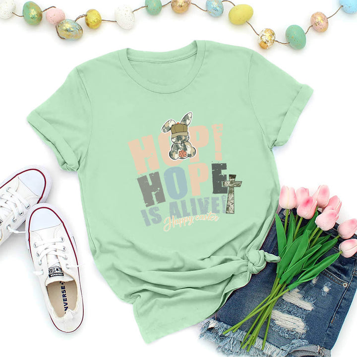Christianartworkshop Maglietta Premium di Pasqua Hope Is Alive - Verde chiaro - 2XL - image 5