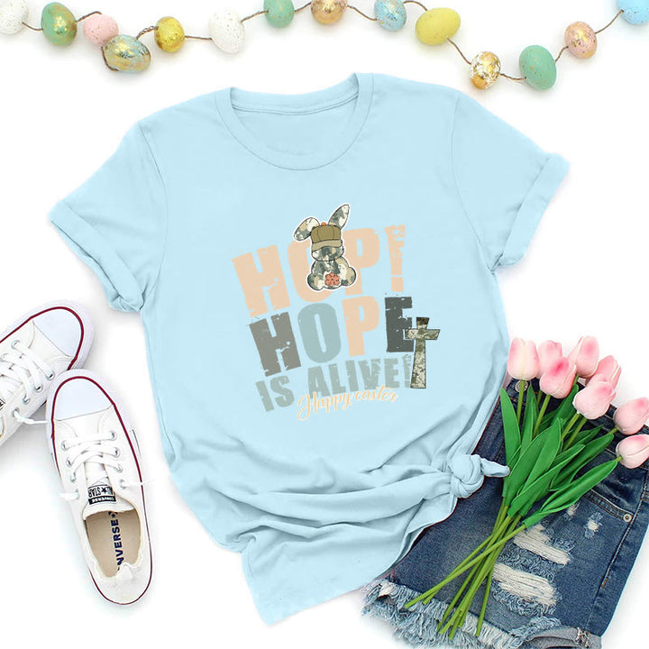 Christianartworkshop Maglietta Premium di Pasqua Hope Is Alive - Blu - 2XL - image 6