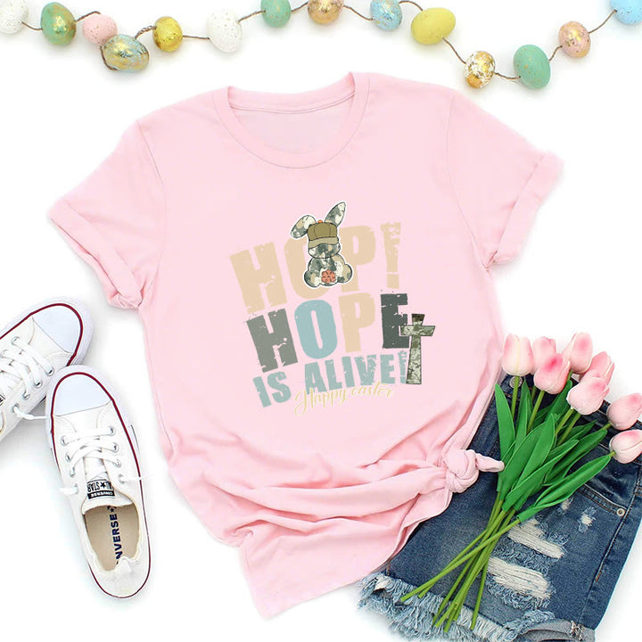 Christianartworkshop Maglietta Premium di Pasqua Hope Is Alive - Rosa - 2XL - image 8