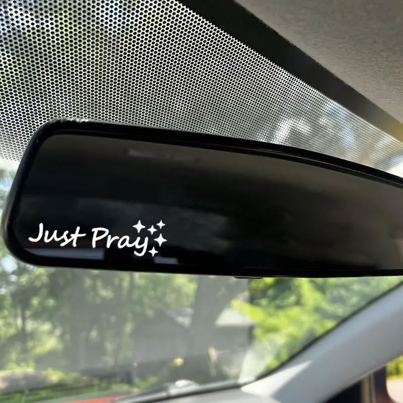 Christianartworkshop Adesivo per auto Just Pray Star Accent: un promemoria quotidiano di devozione e preghiera per i veicoli. - image 6