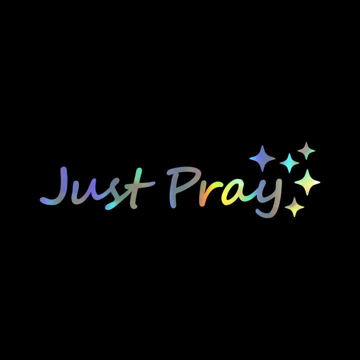 Christianartworkshop Adesivo per auto Just Pray Star Accent: un promemoria quotidiano di devozione e preghiera per i veicoli. - Laser - Set da 10 - image 8