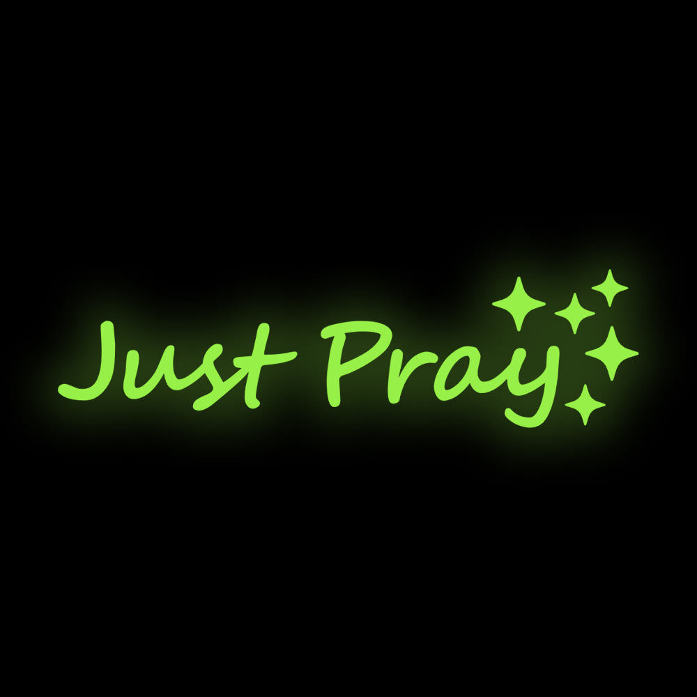 Christianartworkshop Adesivo per auto Just Pray Star Accent: un promemoria quotidiano di devozione e preghiera per i veicoli. - Verde neon - Set da 10 - image 14