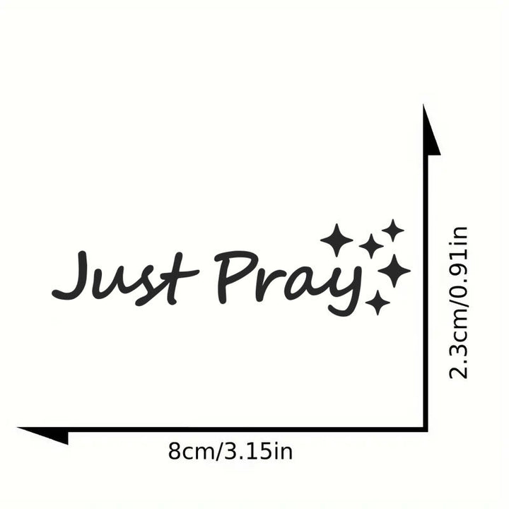 Christianartworkshop Adesivo per auto Just Pray Star Accent: un promemoria quotidiano di devozione e preghiera per i veicoli. - image 15