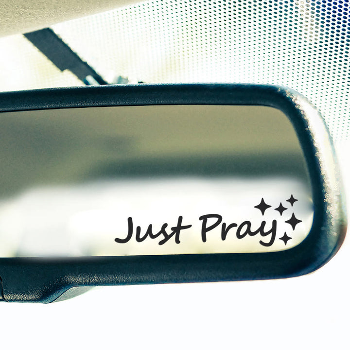 Christianartworkshop Adesivo per auto Just Pray Star Accent: un promemoria quotidiano di devozione e preghiera per i veicoli. - image 2