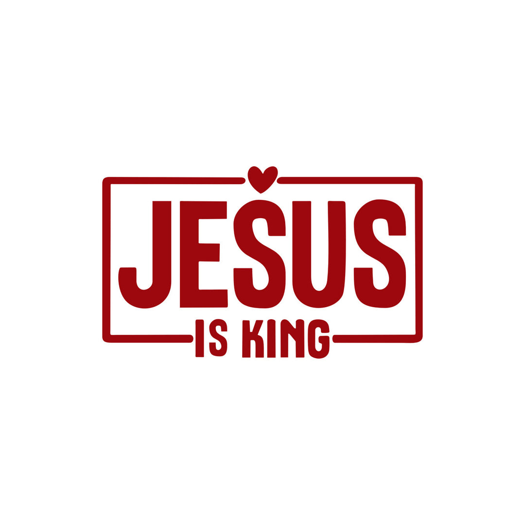 Christianartworkshop Adesivo per auto "Gesù Re" a forma di cuore: un simbolo sacro di preghiera per i viaggi quotidiani. - Rosso - Set da 10 - image 8