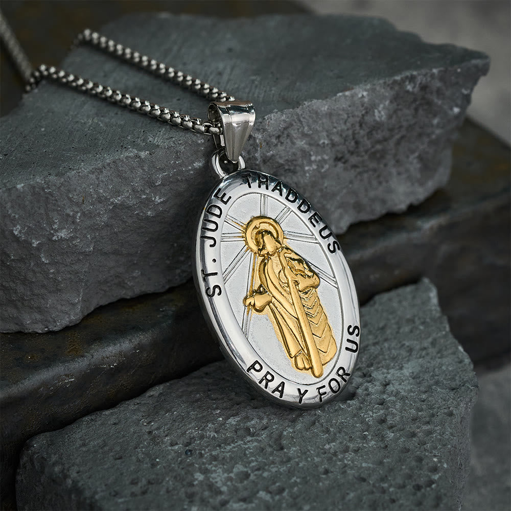 Collana con ciondolo di San Giuda Taddeo Christianartworkshop - Oro - image 1