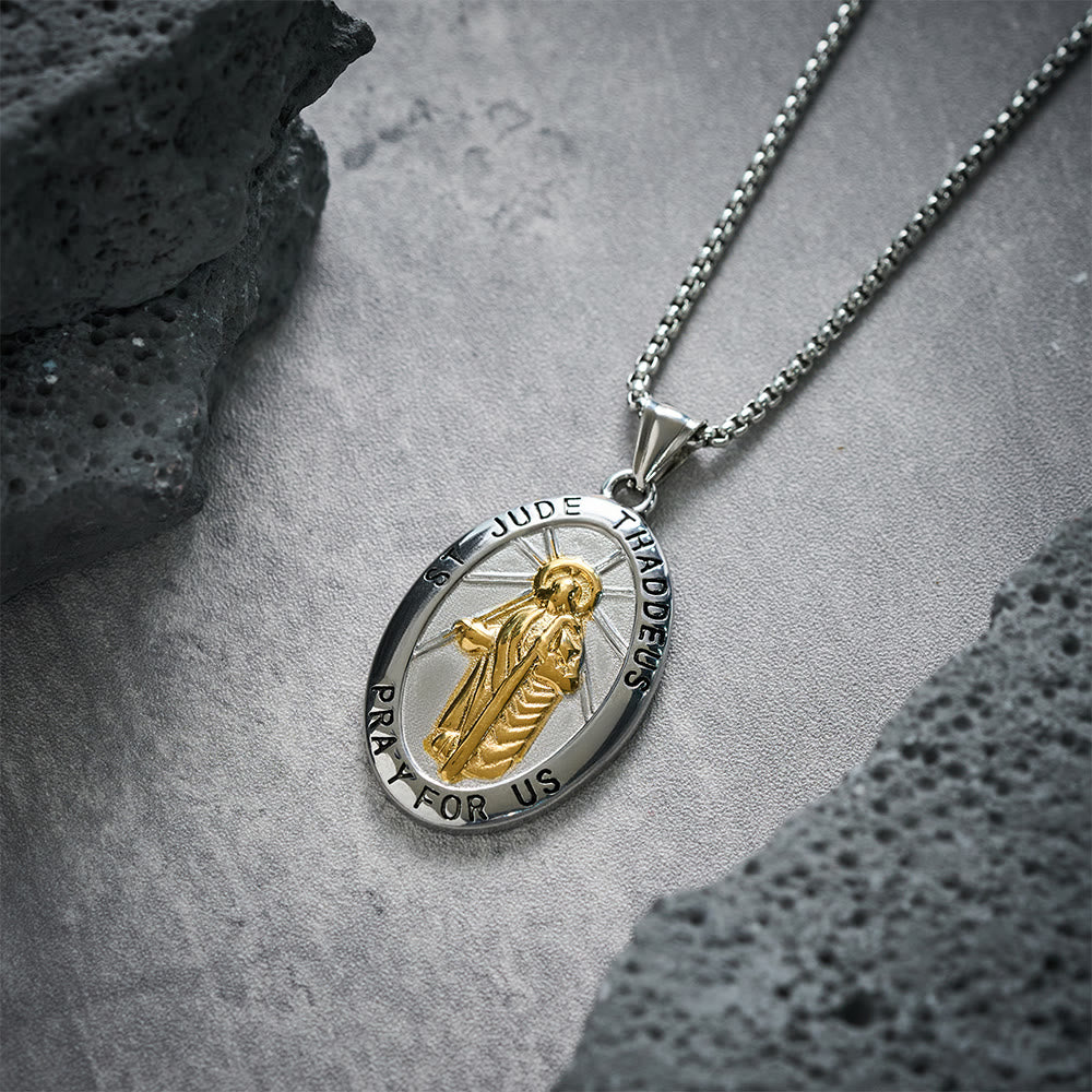 Collana con ciondolo di San Giuda Taddeo Christianartworkshop - image 3