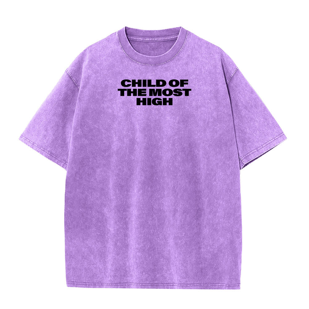 Christianartworkshop T-shirt unisex lavata con scritta in grassetto "Figlio dell'Altissimo Croce". - image 30