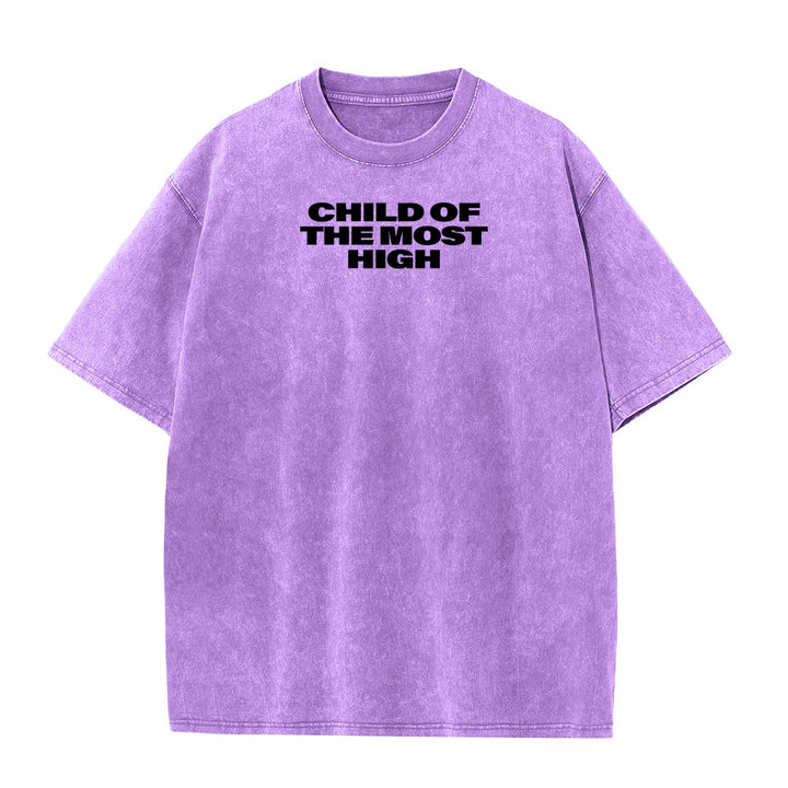 Christianartworkshop T-shirt unisex lavata con scritta in grassetto "Figlio dell'Altissimo Croce". - image 30