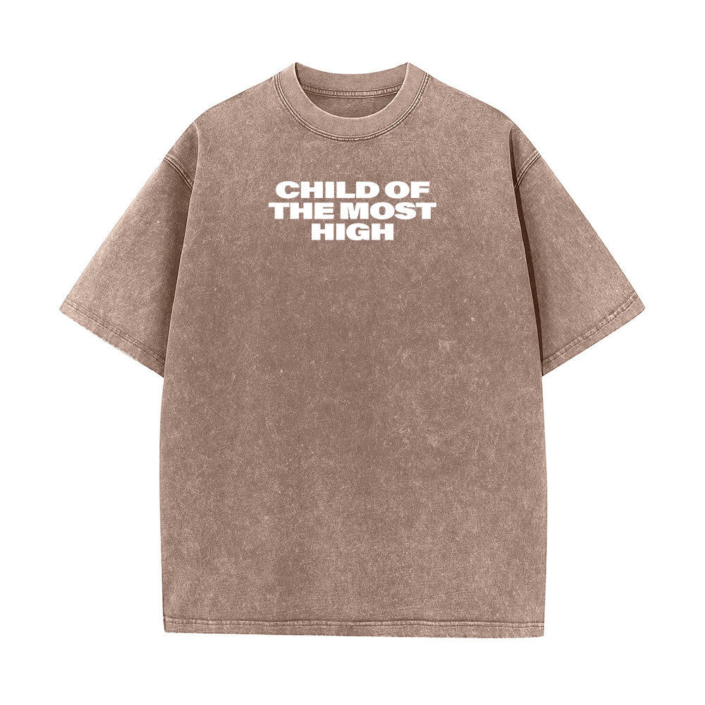 Christianartworkshop T-shirt unisex lavata con scritta in grassetto "Figlio dell'Altissimo Croce". - image 20
