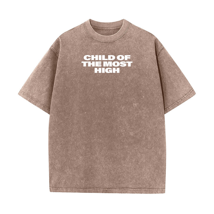 Christianartworkshop T-shirt unisex lavata con scritta in grassetto "Figlio dell'Altissimo Croce". - image 20