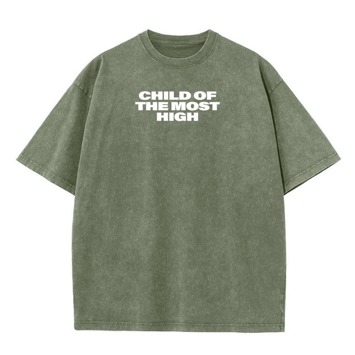 Christianartworkshop T-shirt unisex lavata con scritta in grassetto "Figlio dell'Altissimo Croce". - image 17
