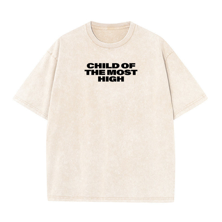 Christianartworkshop T-shirt unisex lavata con scritta in grassetto "Figlio dell'Altissimo Croce". - image 23