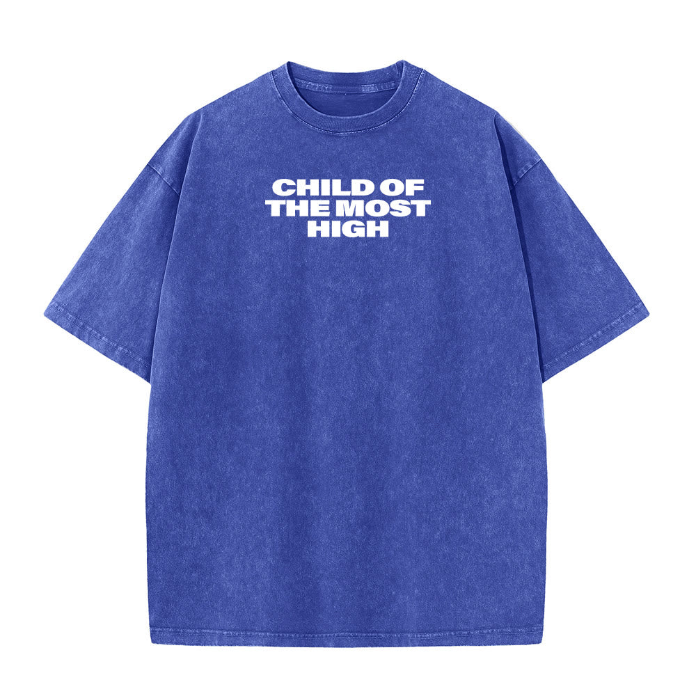 Christianartworkshop T-shirt unisex lavata con scritta in grassetto "Figlio dell'Altissimo Croce". - image 4