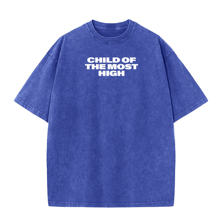 Christianartworkshop T-shirt unisex lavata con scritta in grassetto "Figlio dell'Altissimo Croce". - image 4