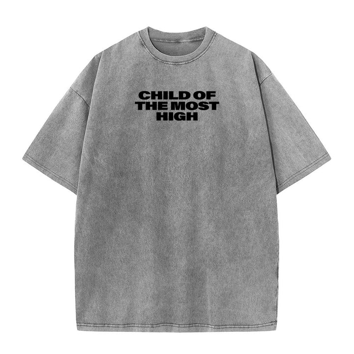 Christianartworkshop T-shirt unisex lavata con scritta in grassetto "Figlio dell'Altissimo Croce". - image 7
