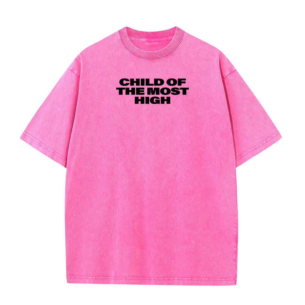 Christianartworkshop T-shirt unisex lavata con scritta in grassetto "Figlio dell'Altissimo Croce". - image 26