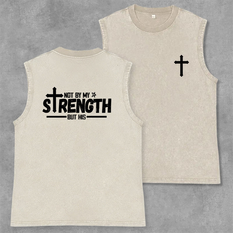Christianartworkshop Canotta unisex con scritta "Non per la mia forza, ma per la sua fede" - Beige - 2XL - image 7