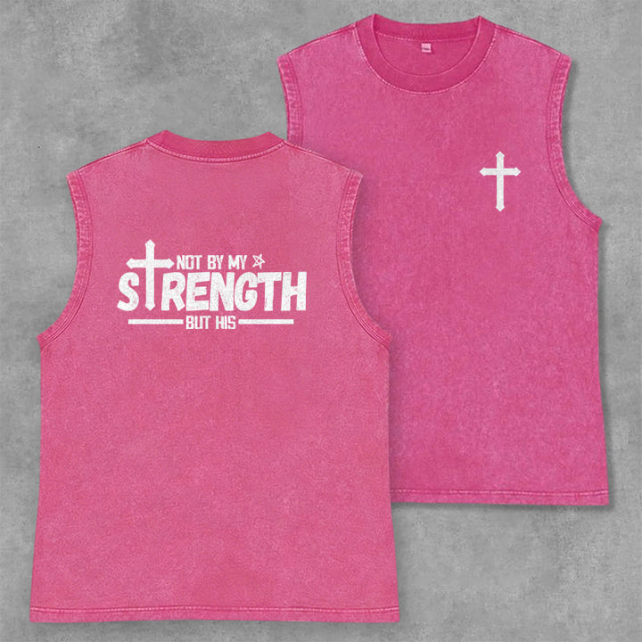 Christianartworkshop Canotta unisex con scritta "Non per la mia forza, ma per la sua fede" - Rosa - 2XL - image 28