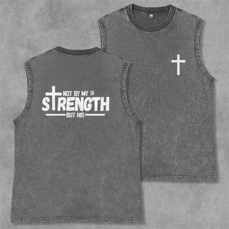 Christianartworkshop Canotta unisex con scritta "Non per la mia forza, ma per la sua fede" - Grigio - 2XL - image 14