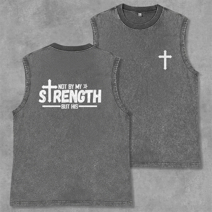 Christianartworkshop Canotta unisex con scritta "Non per la mia forza, ma per la sua fede" - Grigio - 2XL - image 14