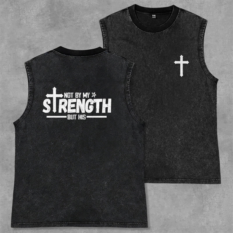 Christianartworkshop Canotta unisex con scritta "Non per la mia forza, ma per la sua fede" - Nero - 2XL - image 21