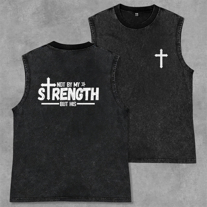 Christianartworkshop Canotta unisex con scritta "Non per la mia forza, ma per la sua fede" - Nero - 2XL - image 21
