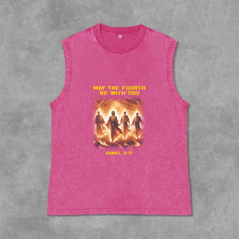 Christianartworkshop Che il 4 maggio sia con te Daniele 3:17 Canotta unisex lavata - Rosa - 2XL - image 12