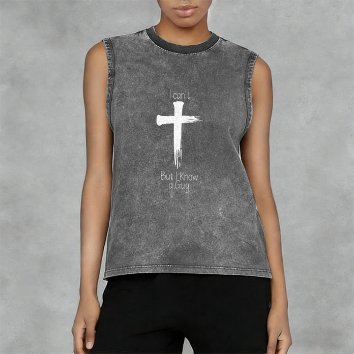 Christianartworkshop Non posso, ma conosco un ragazzo. Canotta unisex Faith lavata. - image 11