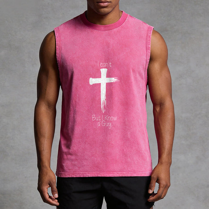 Christianartworkshop Non posso, ma conosco un ragazzo. Canotta unisex Faith lavata. - image 13