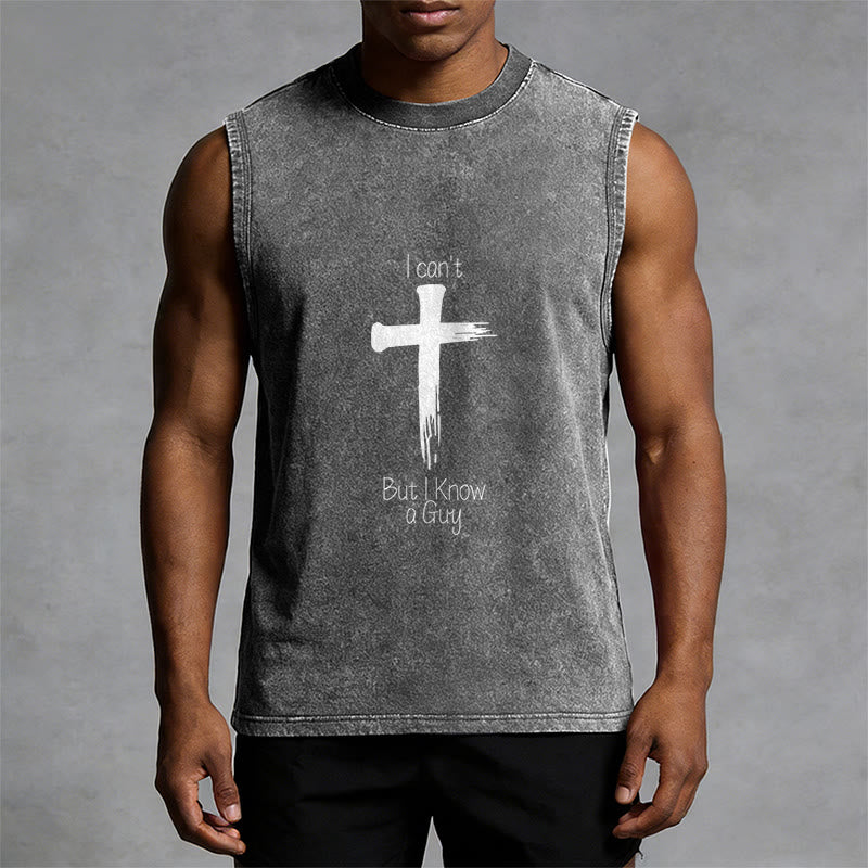 Christianartworkshop Non posso, ma conosco un ragazzo. Canotta unisex Faith lavata. - image 10
