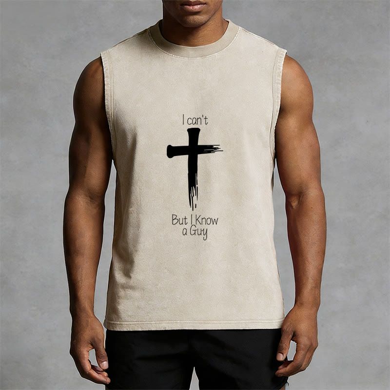 Christianartworkshop Non posso, ma conosco un ragazzo. Canotta unisex Faith lavata. - image 4