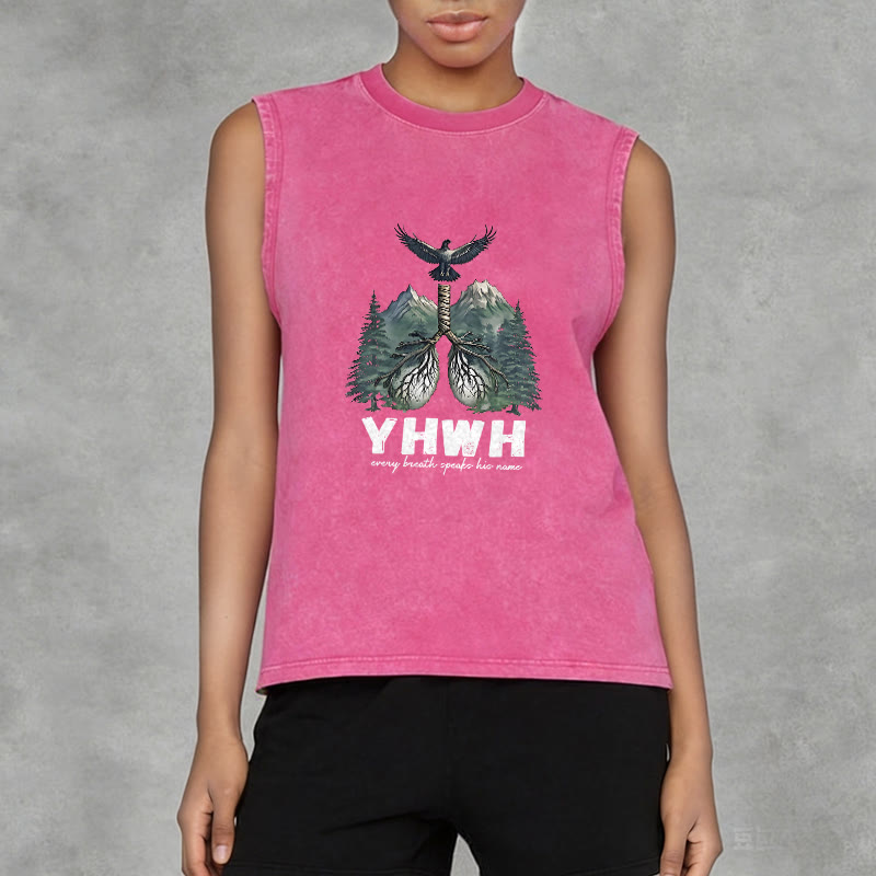 Christianartworkshop Canotta unisex lavata con scritta "YHWH Breath of Life Faith Statement" (Respiro di Vita, Dichiarazione di Fede) - image 11