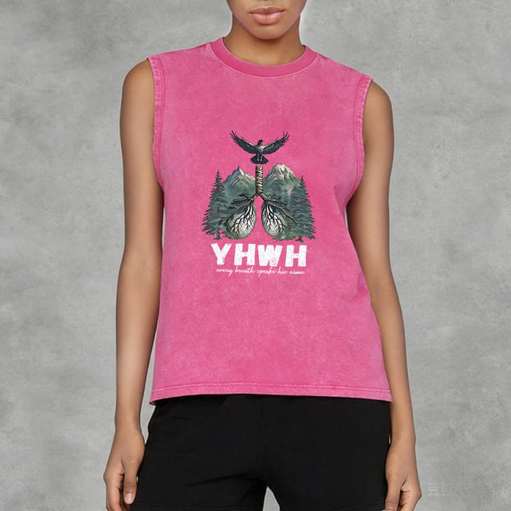 Christianartworkshop Canotta unisex lavata con scritta "YHWH Breath of Life Faith Statement" (Respiro di Vita, Dichiarazione di Fede) - image 11