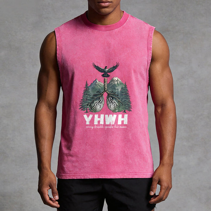 Christianartworkshop Canotta unisex lavata con scritta "YHWH Breath of Life Faith Statement" (Respiro di Vita, Dichiarazione di Fede) - image 10