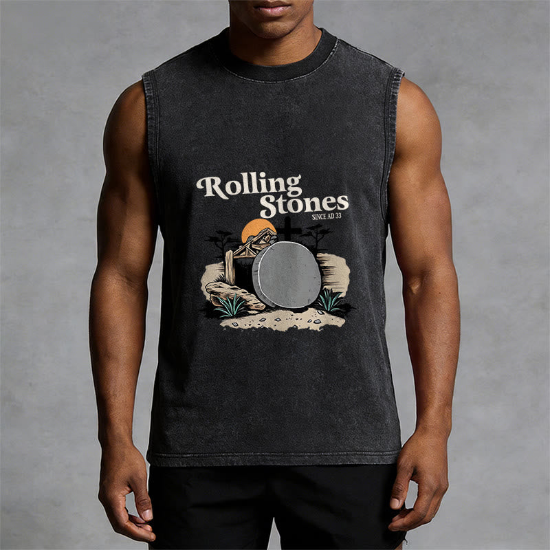 Christianartworkshop Canotta unisex lavata dei Rolling Stones "He Is Risen" - image 1