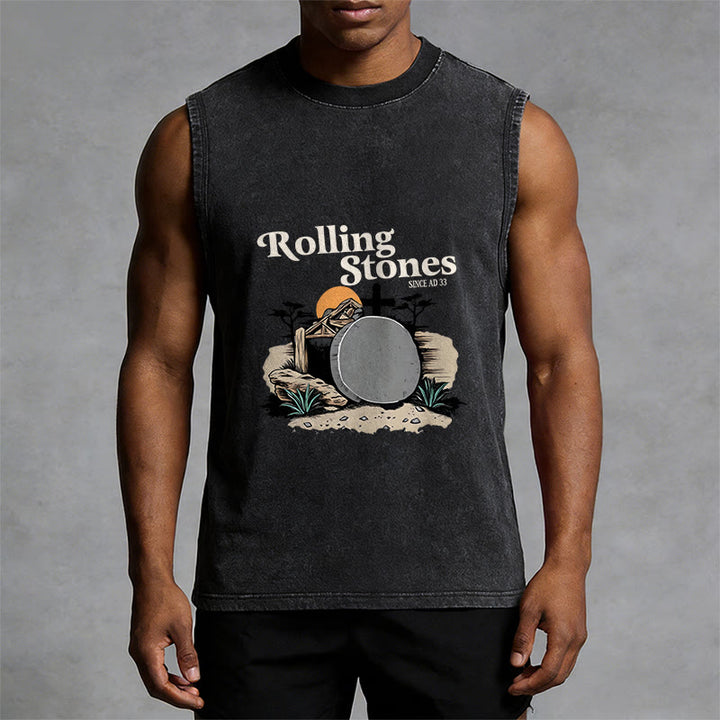 Christianartworkshop Canotta unisex lavata dei Rolling Stones "He Is Risen" - image 1