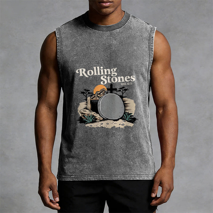 Christianartworkshop Canotta unisex lavata dei Rolling Stones "He Is Risen" - image 10