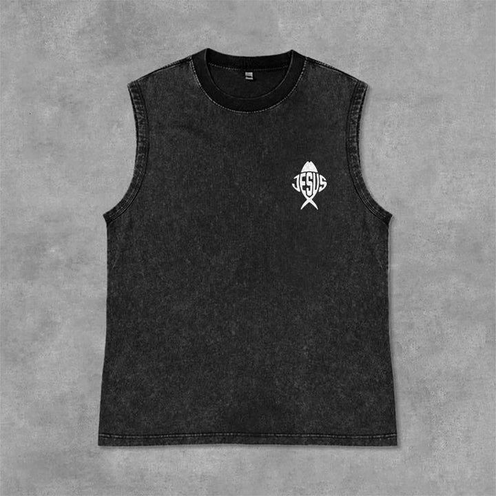 Christianartworkshop Con Dio tutto è possibile Canotta unisex Anchor con effetto lavato - image 13