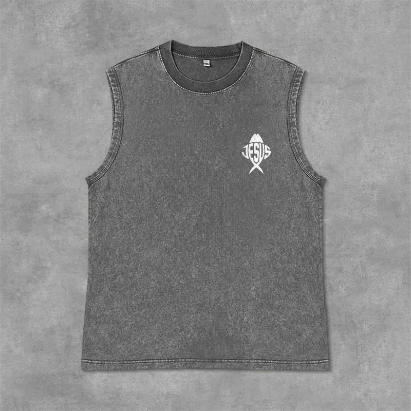 Christianartworkshop Con Dio tutto è possibile Canotta unisex Anchor con effetto lavato - image 27