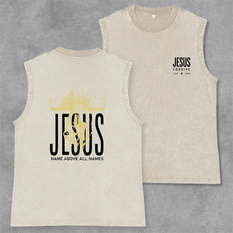Christianartworkshop Canotta unisex lavata "Il nome di Gesù sopra ogni nome". - Beige - 2XL - image 7