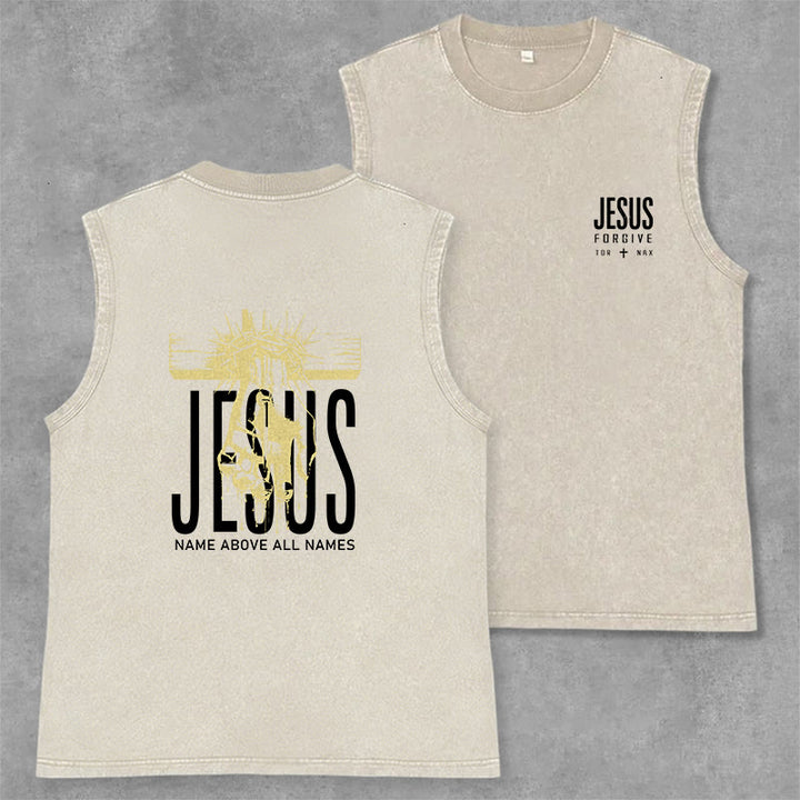 Christianartworkshop Canotta unisex lavata "Il nome di Gesù sopra ogni nome". - Beige - 2XL - image 7