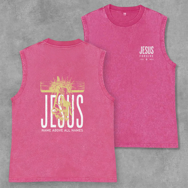 Christianartworkshop Canotta unisex lavata "Il nome di Gesù sopra ogni nome". - Rosa - 2XL - image 21