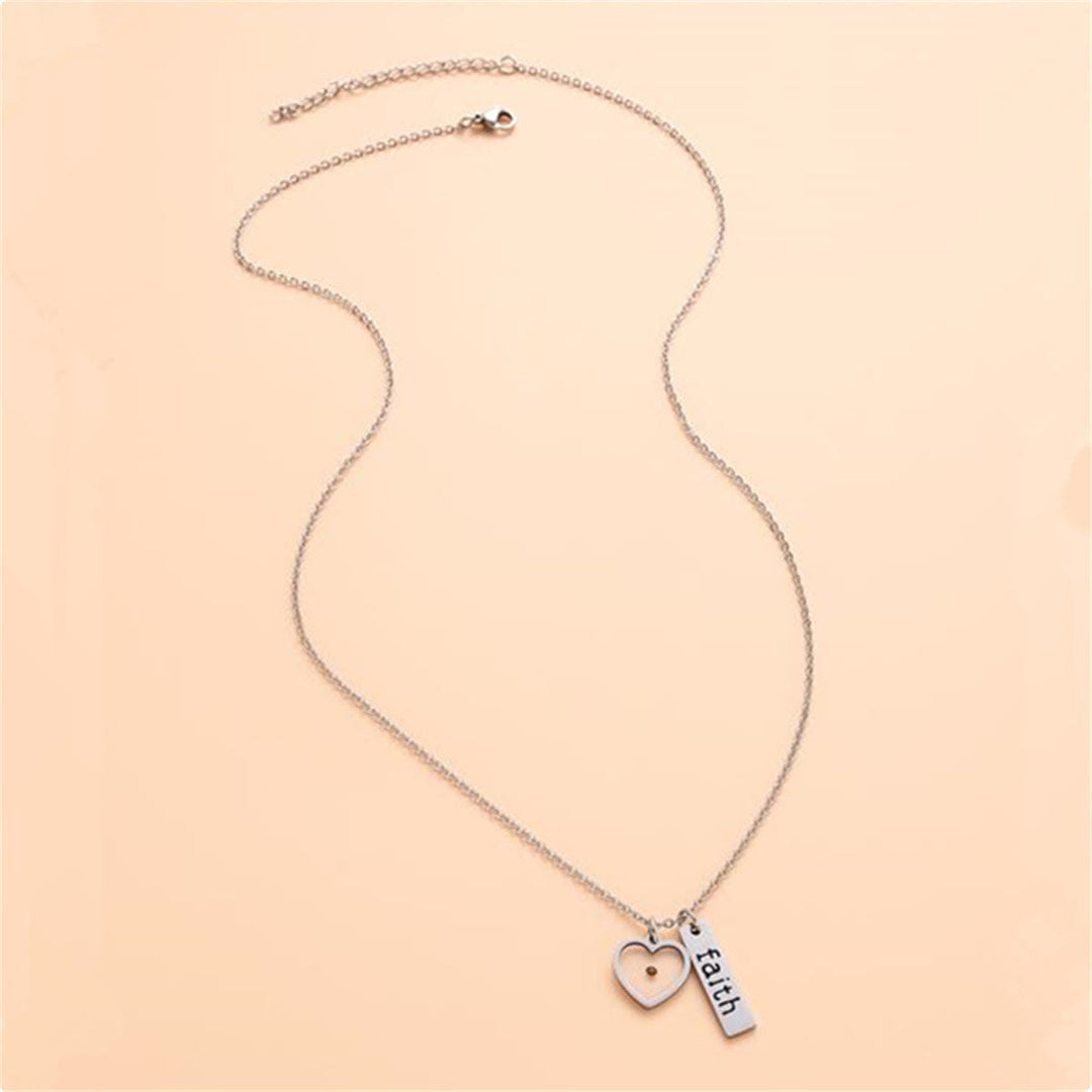 Christianartworkshop Collana con cuore e goccia di lacrima e semi di senape: un simbolo di fede piccolo ma potente - image 2