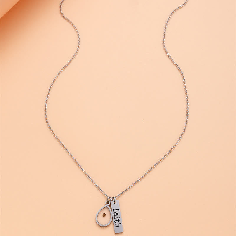 Christianartworkshop Collana con cuore e goccia di lacrima e semi di senape: un simbolo di fede piccolo ma potente - image 6